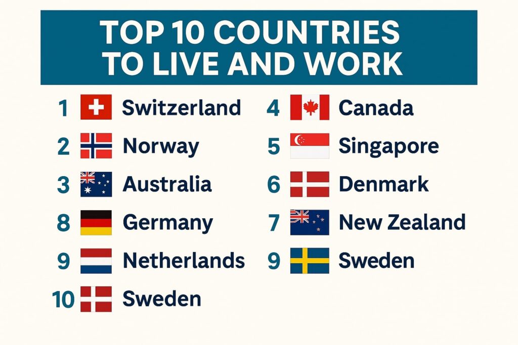 Top 10 Countries to Live and Work