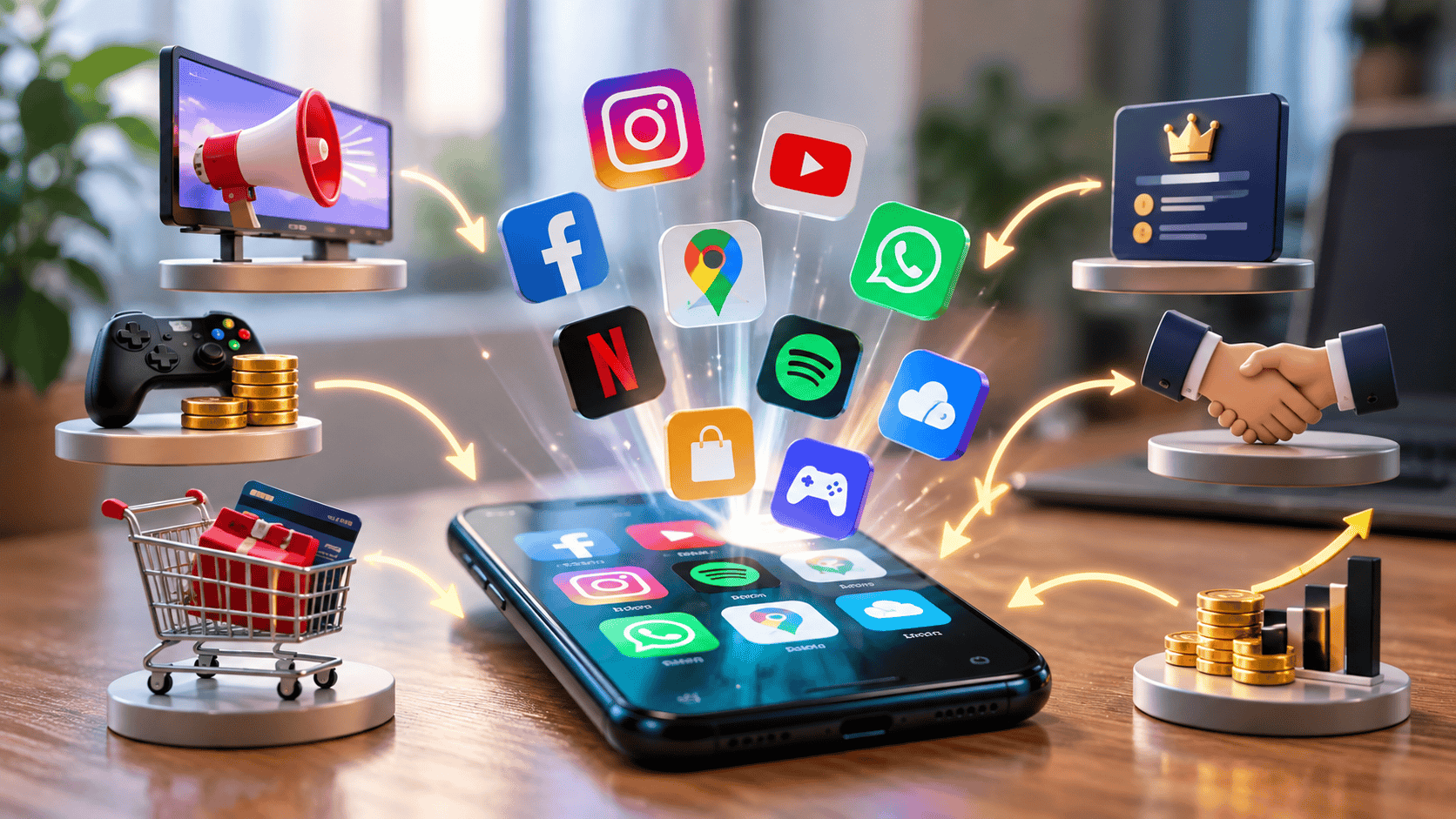 How Do Free Apps Make Money through advertising, subscriptions, in app purchases, shopping, gaming, and business partnerships.
